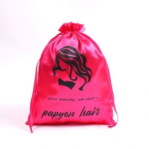 Sac à cordon en satin de soie personnalisé en gros, doux, avec logo, pour bijoux, cadeaux de mariage, pochette anti-poussière, emballage - Product Image 6