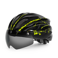 Nouveau casque de cyclisme avec visière magnétique et éclairage arrière, PC EPS, 18 aérations, réglable pour vélo de route et trottinette électrique pour adultes