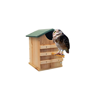Casa para Pájaros de Madera Personalizada de Estilo Moderno con Estructura de Tres Niveles, Casa Grande para Mascotas de Exterior para Búhos, Pájaros <span class=keywords><strong>Carpinteros</strong></span> y Ardillas, Nido - Product Image 2