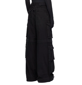 Menbwhite <span class=keywords><strong>pantaloni</strong></span> Cargo oversize per adolescenti giovani uomini angosciati <span class=keywords><strong>bianchi</strong></span> ricamati intrecciati India a buon mercato per gli utenti di cinture da carpentiere - Product Image 3