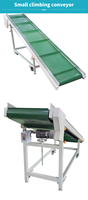Convoyeur à bande PVC vert compact LIANGZO, mini-convoyeur d'escalade en PVC personnalisé pour usine