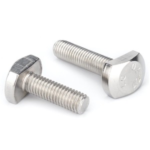 Wanqian Fasteners T-Bolt M8 304 Stainless Steel Hex Flange Head Fully Threaded A2-70 Grade 10.9 For Punch Press Slots - Product Image 1