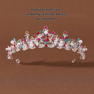 <span class=keywords><strong>Diadème</strong></span> de luxe coréen plaqué or avec perles et cristaux, couronne de mariée délicate en forme de feuille, accessoire de tête pour mariage et bal de promo, esthétique raffinée - Product Image 5