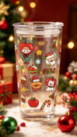 Hojas de Pegatinas Navideñas Ecológicas de PET - Calcomanías Kawaii de Dibujos Animados Resistentes al Agua para Scrapbooking y Decoración de Regalos