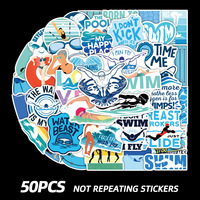50 Pegatinas Motivacionales para Atletas de Natación, Calcomanías de Vinilo con Diseño Deportivo, Pegatinas Impermeables para Regalo de Equipo de Natación