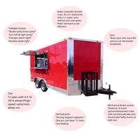 Remolque de Cocina Móvil Totalmente Equipado Food Truck Cocina Móvil Furgoneta Callejera Carrito de Comida Caliente Remolque de Catering