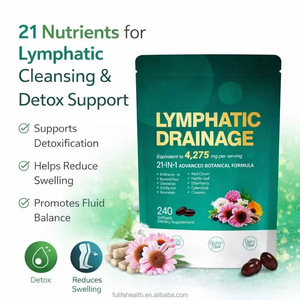 Integratori Naturali per il Drenaggio Linfatico in Capsule Morbide, Supporto Antiossidante per il Sistema Immunitario - Product Image 1