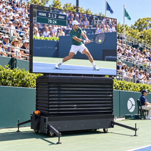 Pantalla LED móvil P3 para exteriores sobre ruedas, pantalla de video LED reutilizable para alquiler en eventos deportivos, pantalla resistente al viento para transmisión en vivo de puntuaciones en exteriores - Product Image 6