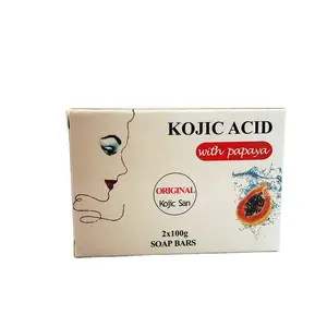 Your Logo Available Skin Whitening Clarifying Kojie San Kojic Acid Papaya Soap for Face and Body Wash