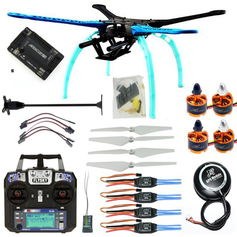 S500 Rack Crossover Drone Kit 6M GPS APM Flight Control FS-i6 Remote Control IA6 Receiver DIY Assembly