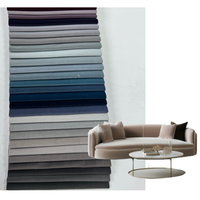 Vente directe d'usine Textile 100% Polyester imperméable Mosha velours tissus d'ameublement solide luxe velours pour canapé chaise