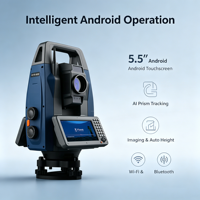 Station totale robotisée Hi-Target HTS-820 avec mesure automatique de la hauteur, instrument de topographie, portée de 500 m pour feuilles réfléchissantes