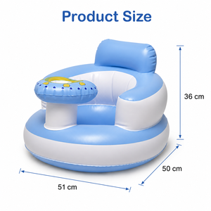 Fauteuil <span class=keywords><strong>de</strong></span> bain moderne pour bébé, motif cœur bleu, siège <span class=keywords><strong>de</strong></span> bain gonflable imperméable, plateau portable pour chambre et extérieur - Product Image 2