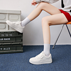 2026 Women's Spring Autumn Winter Loafers Pu Sports <b>Shoes</b> Breathable Waterproof <b>Height</b> <b>Increasing</b> Anti-Slip Thick Soled Lace-up - Product Image 4