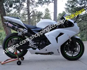 Motosiklet Kawasaki Ninja ZX10R 06 07 ZX-10R 2006 2007 ZX 10R beyaz kaporta Fairings Set