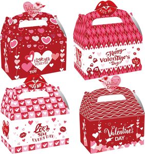 12 Cajas de Papel para Dulces con Diseño de Labios y la Frase '<span class=keywords><strong>Kissme</strong></span>' para el Día de San Valentín, Cajas de Regalo para Fiestas - Product Image 1