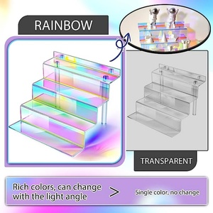 Exhibidor Acrílico Transparente de 4 Niveles con Logotipo Personalizado e Impresión Serigráfica para Organizador de Perfumes - Product Image 3