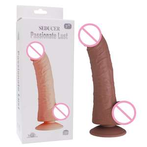 Dildo de Silicona Realista SEDUCER, Pasión y Lujuria, Eje Texturizado, Diseño Flexible, Fuerte Ventosa, Impermeable, Vibrador para Adultos - Product Image 5