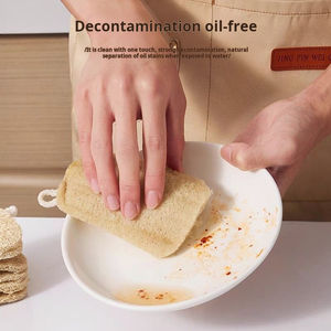 Paño de lufa con cuerda para limpieza de cocina, paño de calabaza de seda que puede frotar ollas, rebanadas de lufa naturales sin aceite para lavar platos - Product Image 3