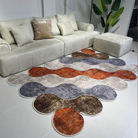 Tapis de luxe nordique pleine surface en fausse fourrure de cachemire pour salon, bureau, table basse, chambre haut de gamme, ameublement doux pour la maison