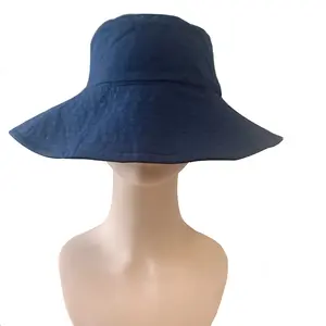 Sun Protection Wide Brim Bucket Hat Waterproof With Custom Logo Comfortable Wide Brim Bucket Hat With Sun Protection