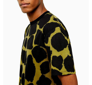 Personalizado de los hombres de la moda de verano Tops caqui Animal impresión T camisa - Product Image 3