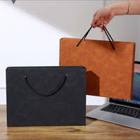 Porte-documents en cuir A4 avec organiseur, classeur pour cartes de visite, documents juridiques et dossiers d'entretien, multi-impression format lettre