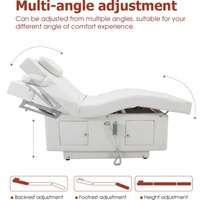 Lit de beauté électrique rembourré de luxe sur mesure, table de soin du visage chauffée, canapé de massage de spa, lit de massage de beauté pour esthétique