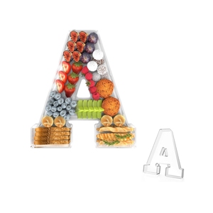 Bandejas de servir acrílicas transparentes de lujo personalizadas con diseños de letras - Product Image 3