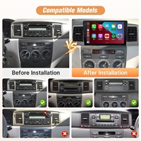 Radio para Auto Android de Fábrica al por Mayor, Reproductor con Pantalla Táctil IPS de 9 Pulgadas, Sistema Multimedia para Toyota Corolla 2003-2008