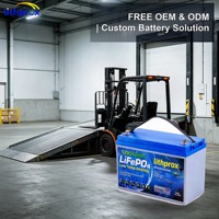 Batería de tracción para montacargas eléctrico 12V 200AH LiFePO4 de grado automotriz con ciclo de vida prolongado para transpaleta eléctrica FCC CE RoHS UN38.3
