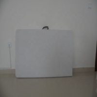 Table pliante moderne en plastique de 8 pieds, utilisation populaire pour les pique-niques, les réunions, la table de jardin, blanche
