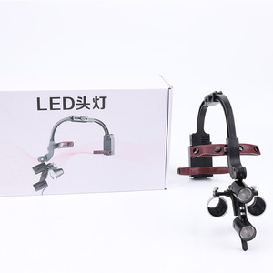 Lentes de aumento dentales montadas en la cabeza con lente óptica de 2.5X para cirugía oral y procedimientos ORL con banda ajustable y luz. - Product Image 3