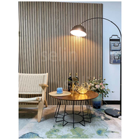 Équipement de studio, panneau composite 3D noir moderne, décoration murale en bois, lattes intérieures insonorisées, panneaux acoustiques Akupanel