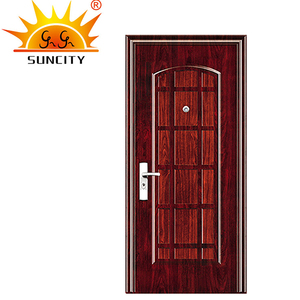 Dormitorio barato <span class=keywords><strong>de</strong></span> acero inoxidable <span class=keywords><strong>de</strong></span> hierro solo se puerta Exterior <span class=keywords><strong>diseño</strong></span> <span class=keywords><strong>para</strong></span> venta - Product Image 3