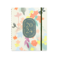 Carnet super mignon multicolore en PP avec anneaux dissimulés, reliure spirale, logo personnalisé, planificateurs quotidiens/hebdomadaires en PU avec bande élastique