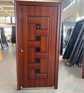 Puerta <span class=keywords><strong>de</strong></span> Seguridad <span class=keywords><strong>de</strong></span> Acero para Entrada Principal <span class=keywords><strong>de</strong></span> Casa Moderna, Estilo Villa, Anti-Robo, Precio Económico en China - Product Image 1