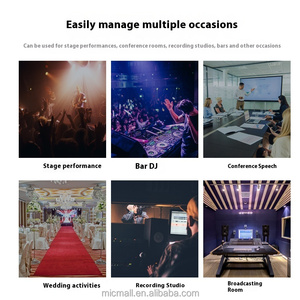 Năng động DJ Micro công cộng ba pin trộn giao diện điều khiển sân khấu hiệu suất hội nghị thanh kim loại ống Micro - Product Image 6