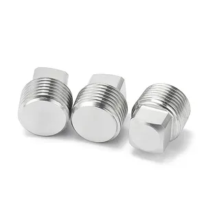 Accesorio de tubería de acero inoxidable 304 de alta calidad de METAL, enchufe de cabeza cuadrada sólida, <span class=keywords><strong>1</strong></span>/<span class=keywords><strong>2</strong></span>/3/4/6 NPT1 puntos/<span class=keywords><strong>2</strong></span> - Product Image 3