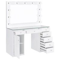 Ensemble de meubles de salle de bain à 7 tiroirs blancs brillants