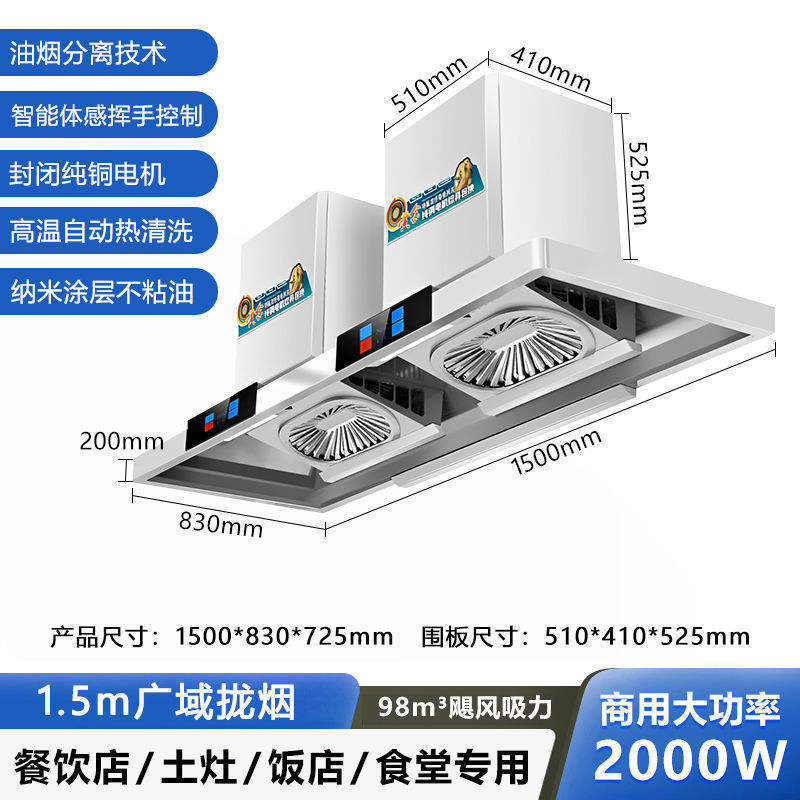สแตนเลสสตีลสองหัว 1.5 ม. - 1000W - ความลึก 830