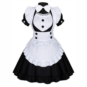 Tenue de femme de ménage Anime Sexy noir blanc tablier robe Cosplay Costume robe de soirée femmes <span class=keywords><strong>Sissy</strong></span> <span class=keywords><strong>Maid</strong></span> Lolita Cosplay Costume - Product Image 3