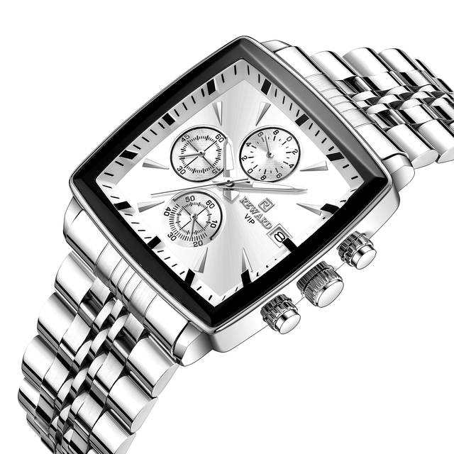 REWARD Brand Trendy Quartz Watch for Men Best Seller Alloy Metal Chronograph Watches Montres Quartz Stainless Steel