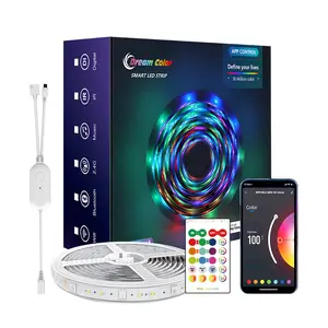 전자상거래 공급업체 5m 10m 15m 20m 2835 IP65 방수 유연한 리본 스트라이프 DC 12V 5050 RGB LED 스트립