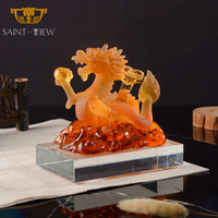 Traditionnel Feng Shui Fengshui Dragon Statue cristal décoration de la maison personnalisé chinois à la main Dragon Sculpture
