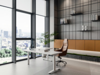 Meubles de bureau réglables en hauteur OMNI avec contrôleur intelligent, bureau d'entreprise, bureau d'angle