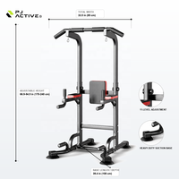 Barre de traction PJ Fitness Equipment pour salle de sport à domicile, barre simple ou double fixée au sol pour entraînement en intérieur