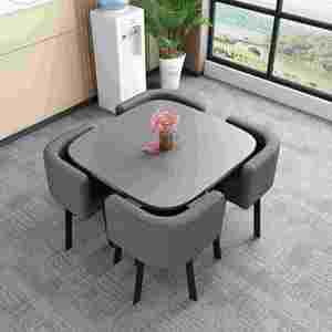 <span class=keywords><strong>Mesa</strong></span> de Comedor Redonda de Lujo con 4 Sillas, <span class=keywords><strong>Mesa</strong></span> de Comedor Moderna de Estilo Nórdico, Mesas de Jantar, Muebles de Cocina - Product Image 6