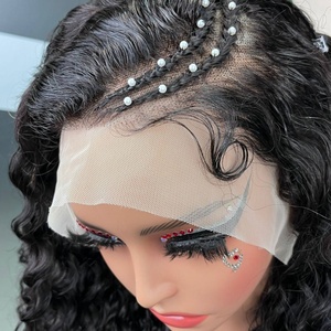 Peluca de Cabello Humano 100% Virgen con Ondas de Agua 13*4, Color Natural, Super Doble Trama - Product Image 4