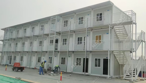 <span class=keywords><strong>MAG</strong></span> Maison en conteneur à des prix abordables <span class=keywords><strong>2</strong></span> maisons préfabriquées de 3 étages dortoir d'hôtel avec passerelle escaliers auvent - Product Image 2